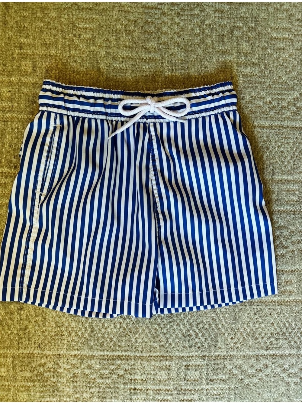EUC Dondolo Blue and White Striped Trunks size 8